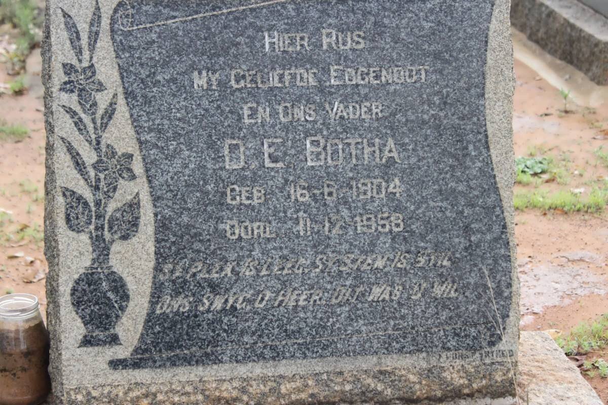 BOTHA D.E. 1904-1958