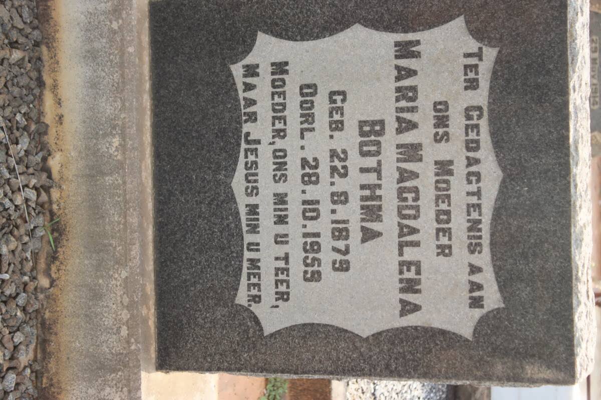 BOTHMA Maria Magdalena 1879-1959