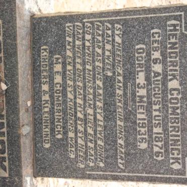 COMBRINCK Jan Hendrik 1876-1936