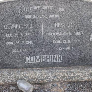 COMBRINK Cornelius J. 1865-1942 &amp; Hester G. MALAN 1867-1962