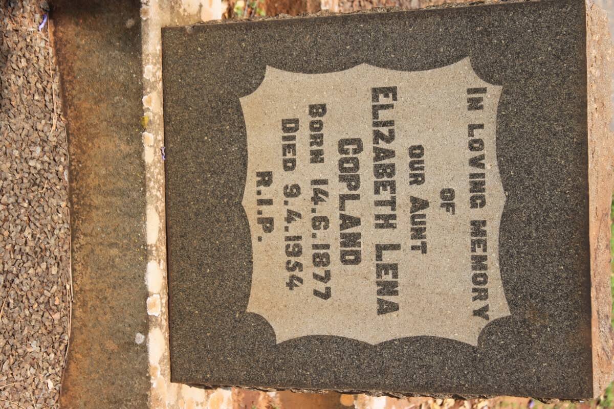 COPLAND Elizabeth Lena 1877-1954