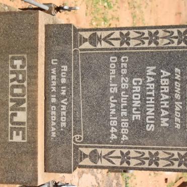 CRONJE Abraham Marthinus 1884-1944