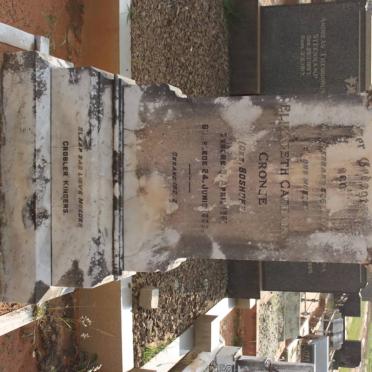 CRONJE Elizabeth Catharina nee BOSHOFF 1861-1938