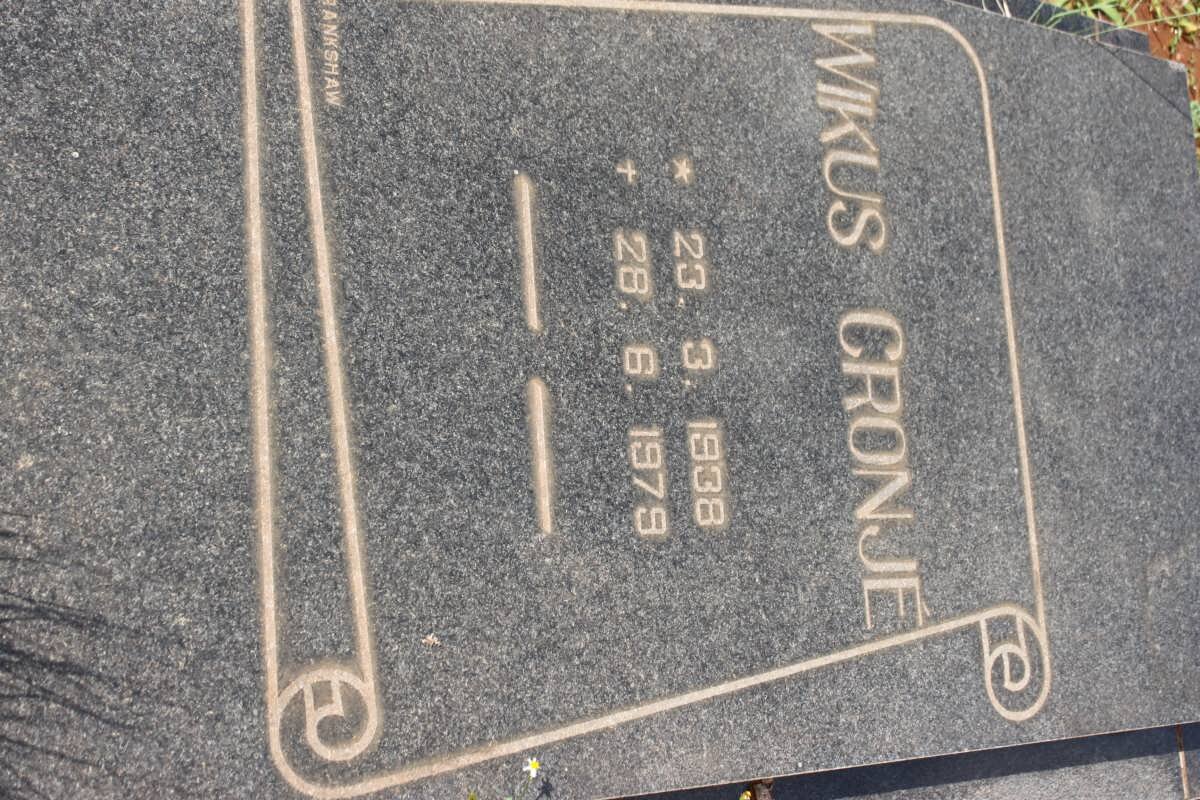 CRONJÉ Wikus 1938-1979