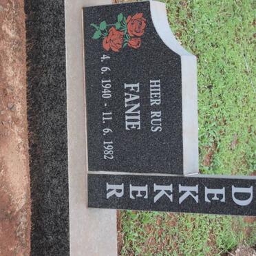 DEKKER Fanie 1940-1982