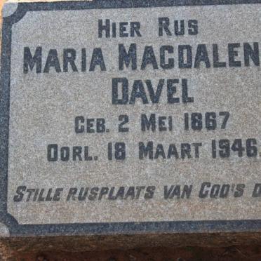 DAVEL Maria Magdalena 1867-1946