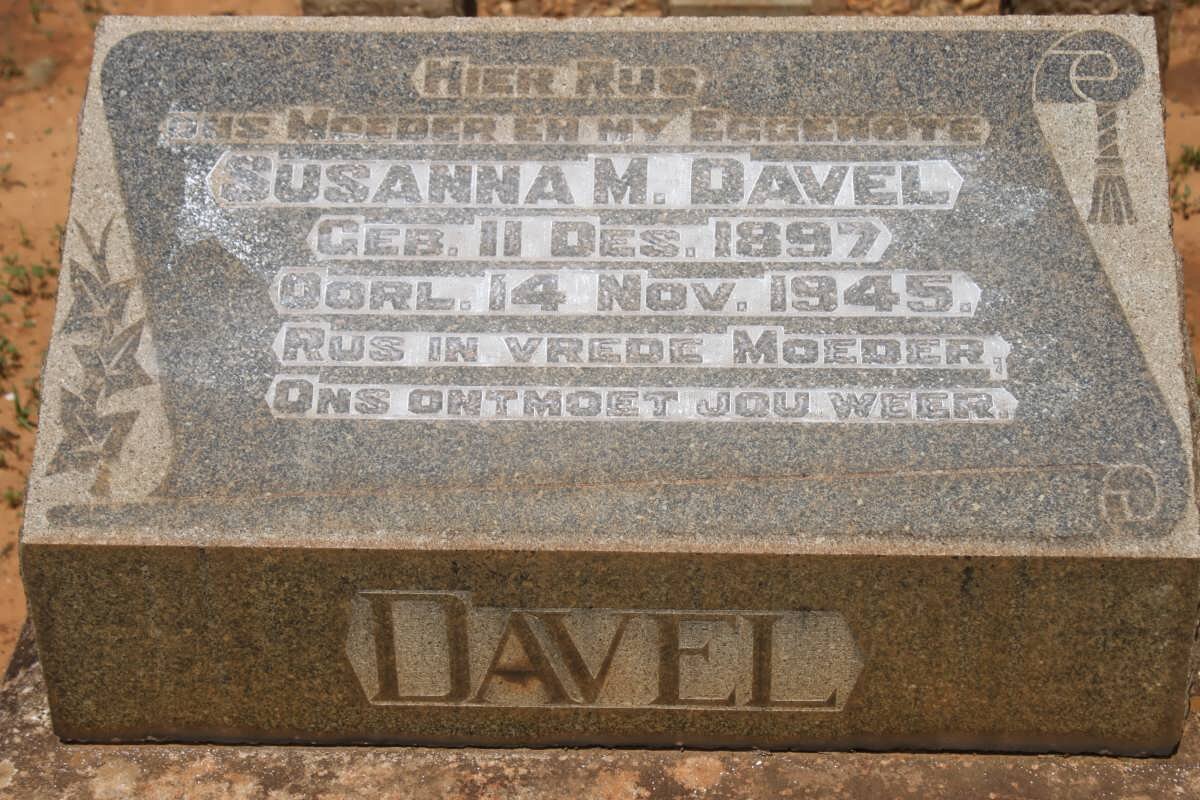 DAVEL Susanna M. 1897-1945