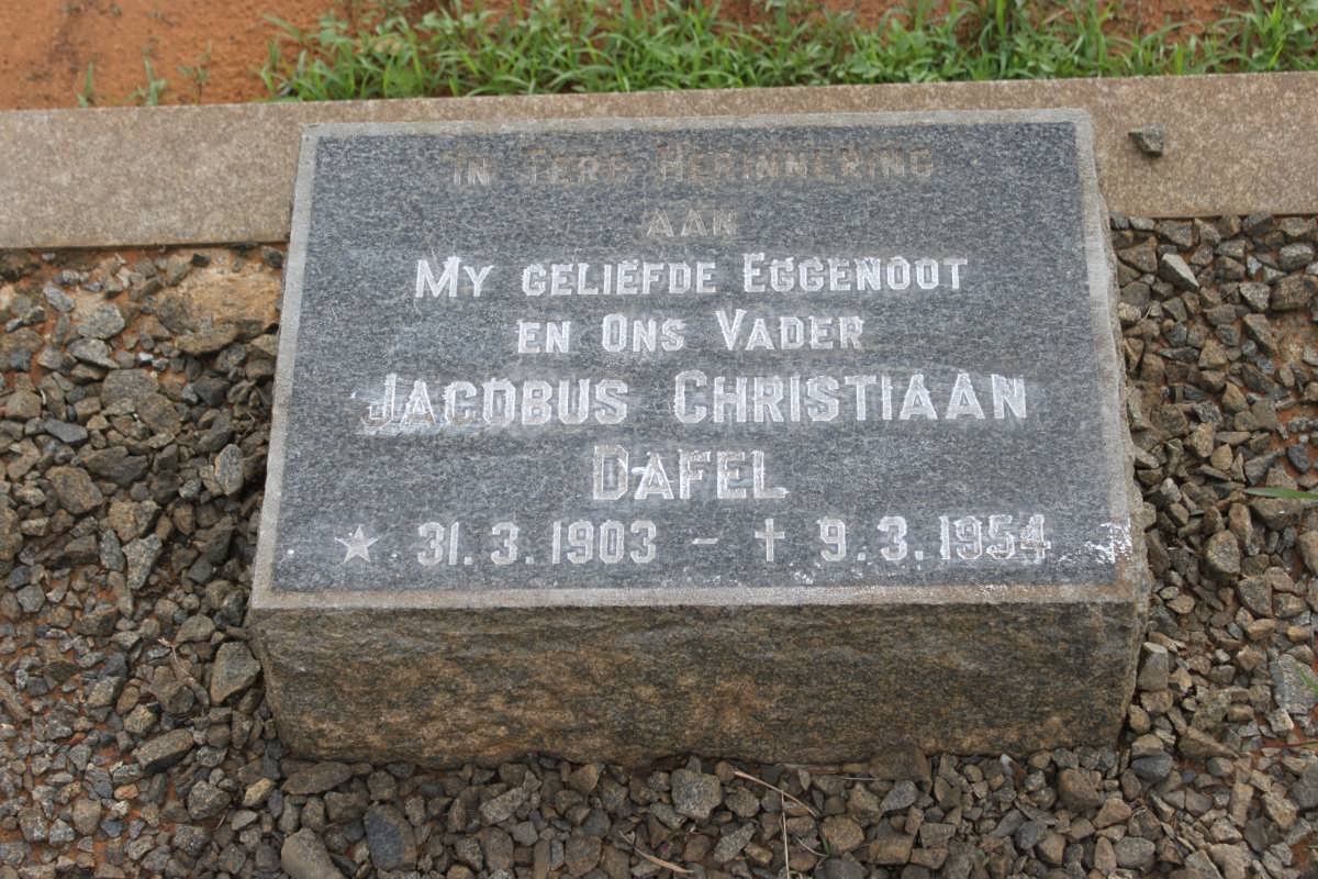 DAVEL Jacobus Christiaan 1903-1954