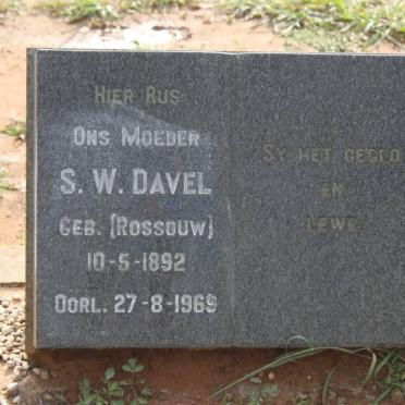DAVEL S.W. nee ROSSOUW 1892-1969
