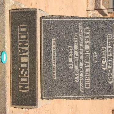 DONALDSON James W. -1949 &amp; Mary -1957