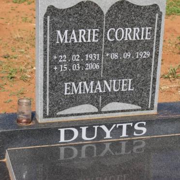 DUYTS Corrie 1929-  &amp; Marie 1931-2006