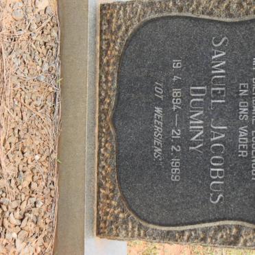 DUMINY Samuel Jacobus 1894-1969