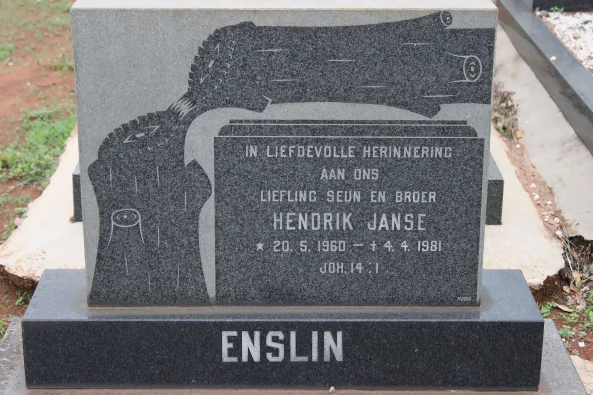 ENSLIN Hendrik Janse 1960-1981