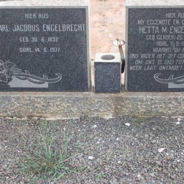 ENGELBRECHT Carl Jacobus 1892-1977 &amp; Hetta M. GERBER 1888-1959