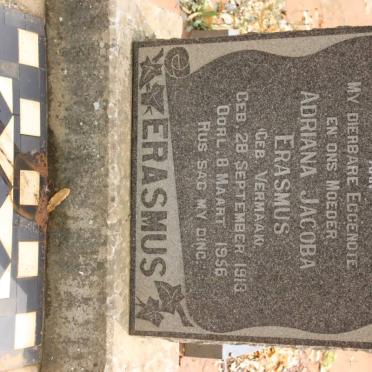 ERASMUS Adriana Jacoba nee VERMAAK 1913-1956