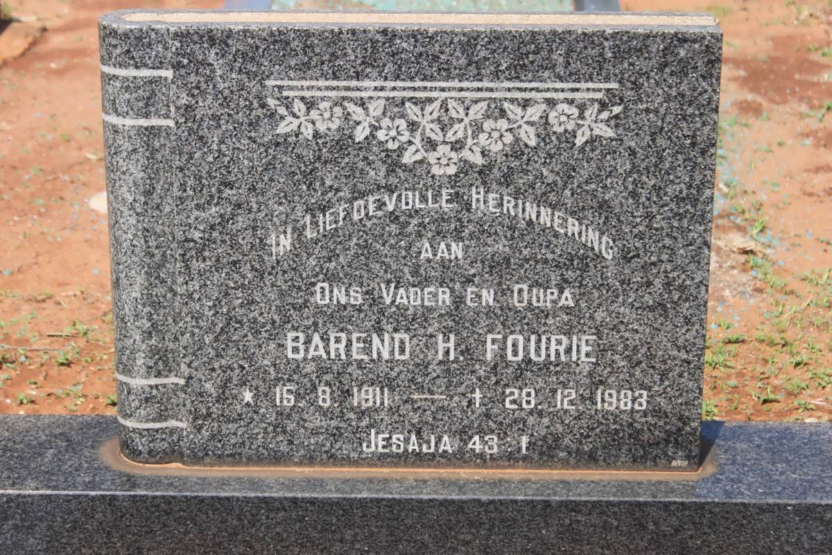 FOURIE Barend H. 1911-1983