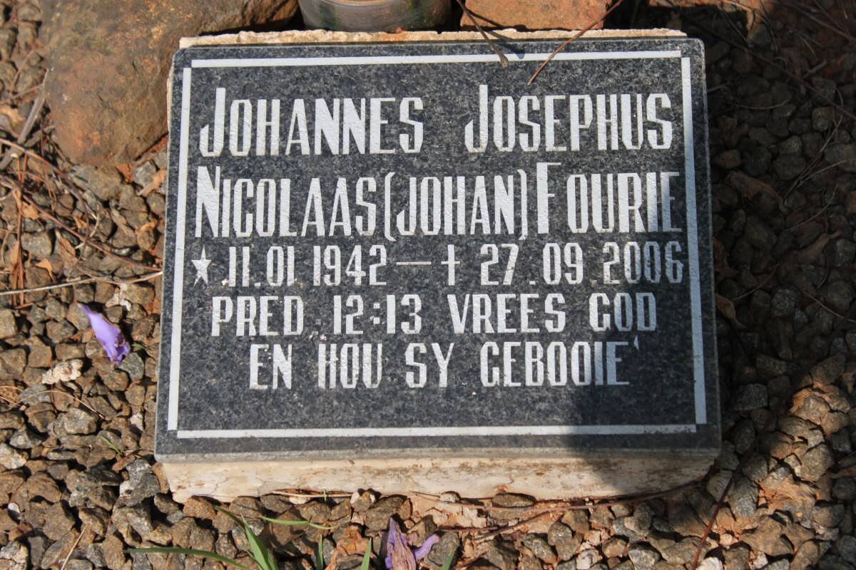 FOURIE Johannes Josephus Nicolaas 1942-2006