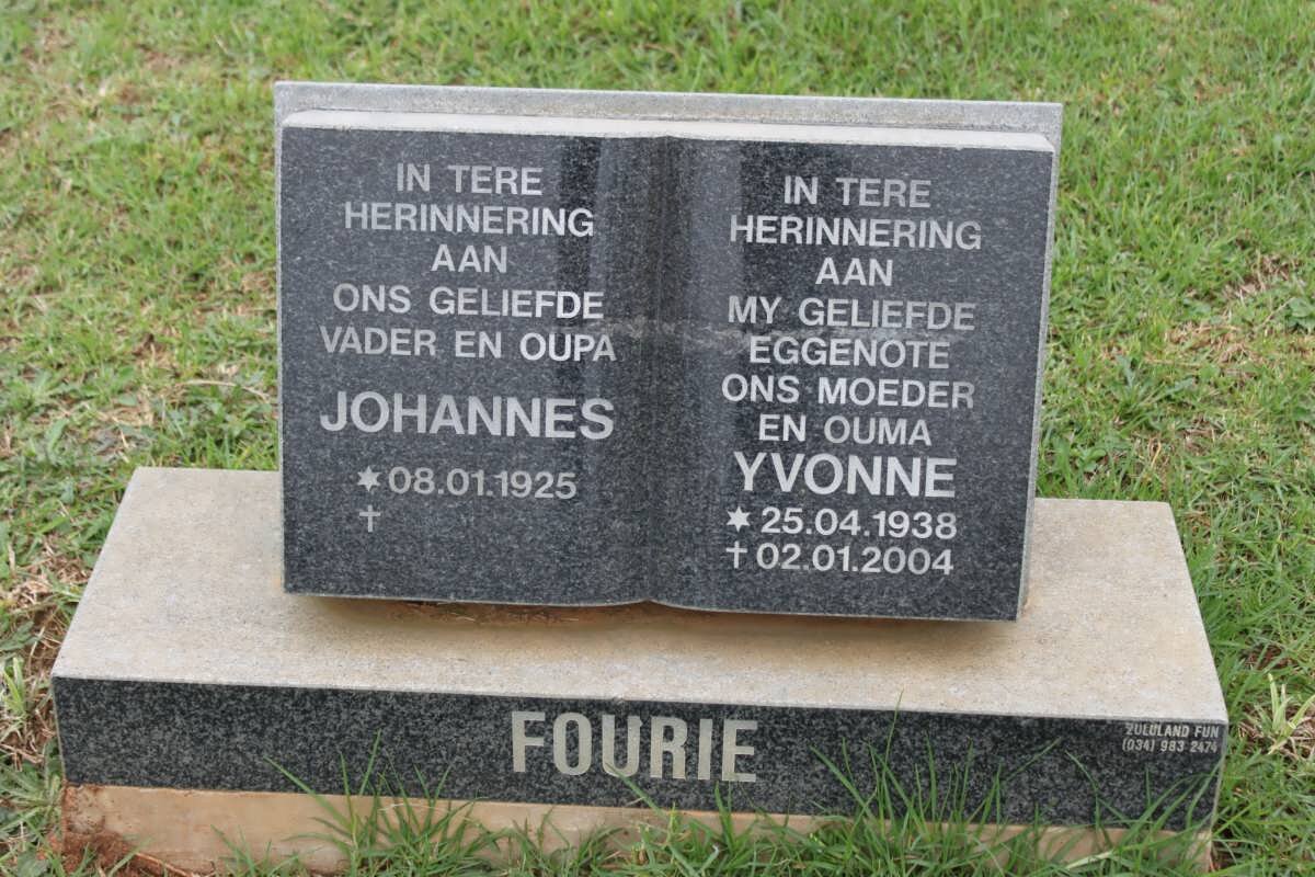 FOURIE Johannes 1925- &amp; Yvonne 1938-2004