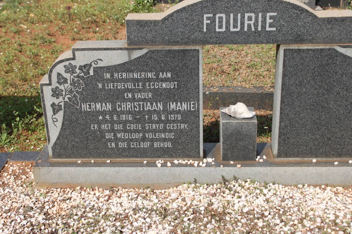 FOURIE Herman Christiaan 1916-1979
