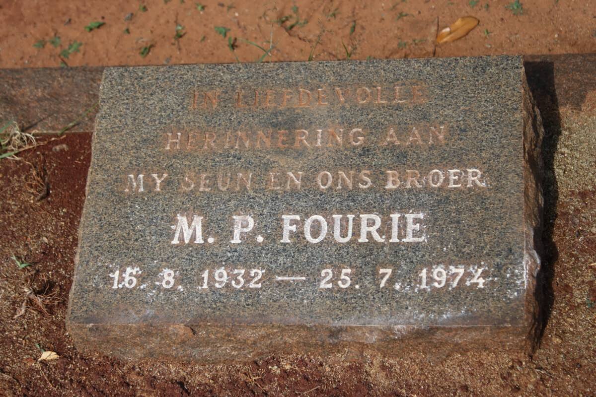 FOURIE M.P. 1932-1974
