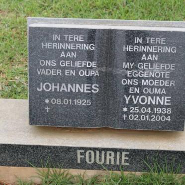 FOURIE Johannes 1925- &amp; Yvonne 1938-2004