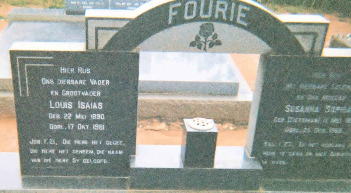 FOURIE Louis Isaias 1890-1981