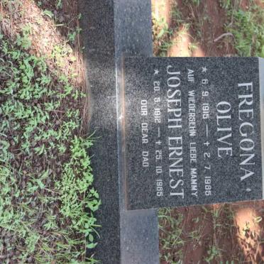 FREGONA Joseph Ernest 1912-1985 &amp; Olive 1915-1985