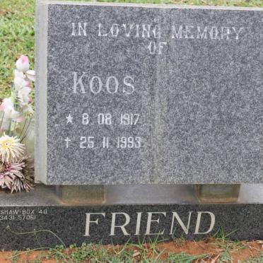 FRIEND Koos 1917-1993