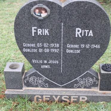 GEYSER Frik 1938-1992 &amp; Rita 1946-