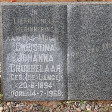 GROBBELAAR Christina Johanna nee DE LANGE 1894-1968