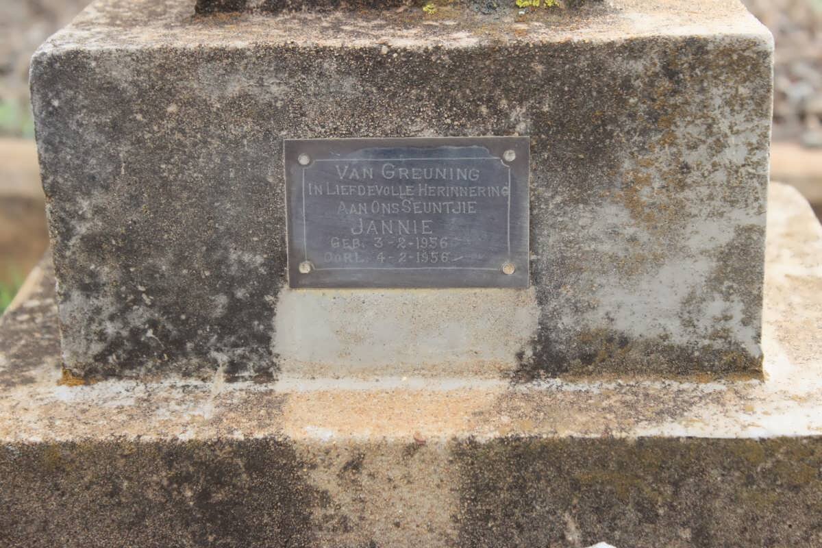 GREUNING Jannie, van 1956-1956