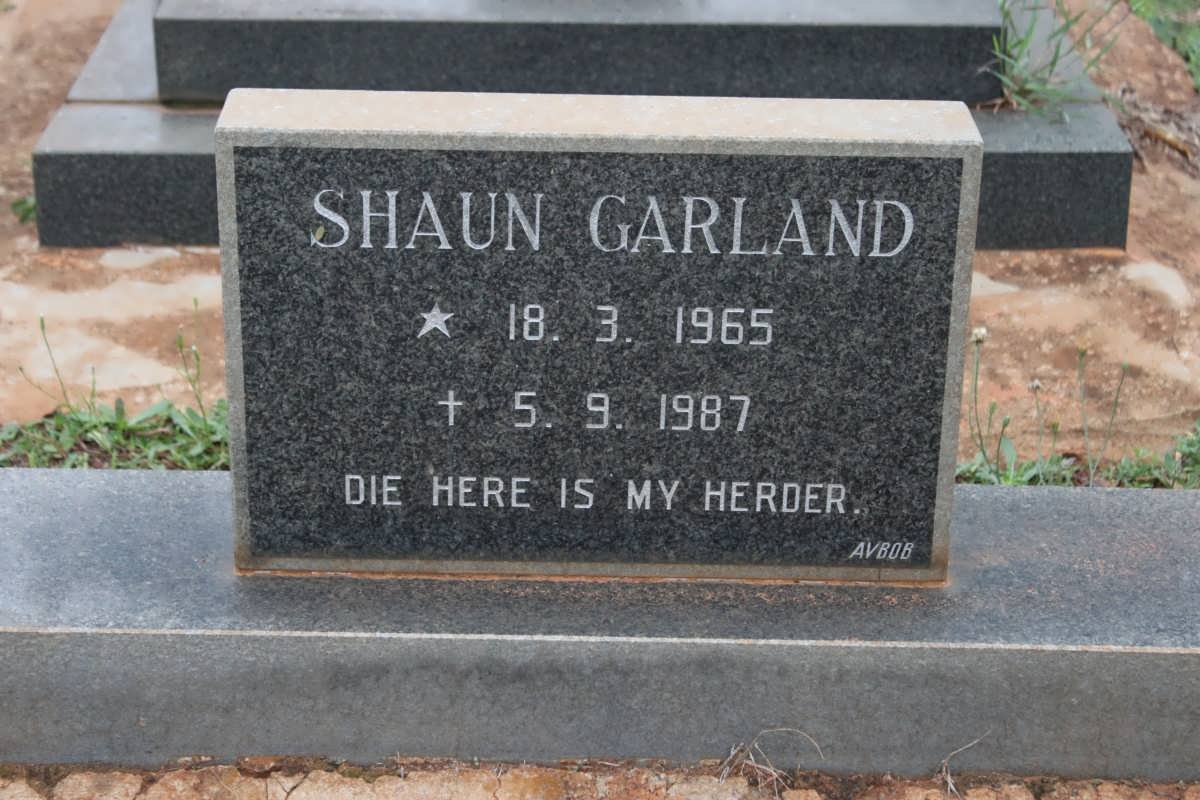 GARLAND Shaun 1965-1987
