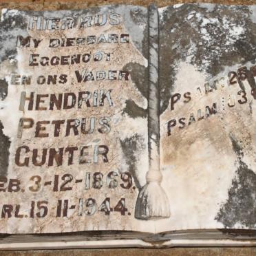 GUNTER Hendrik Petrus 1869-1944