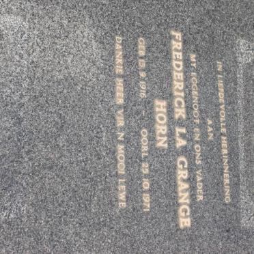 HORN Frederick La Grange 1916-1971