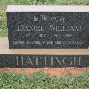 HATTINGH Daniel William 1927-1992