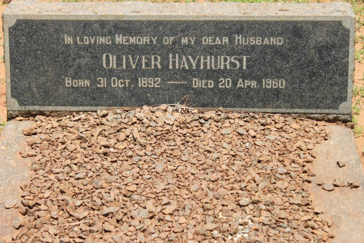 HAYHURST Oliver 1892-1960