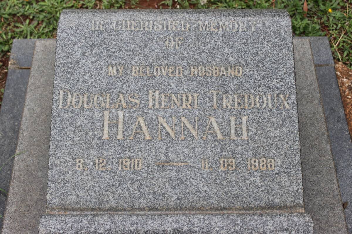 HANNAH Douglas Henri Tredoux 1910-1988
