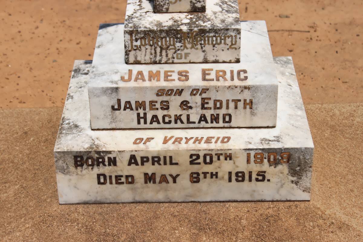 HACKLAND James Eric 1909-1915