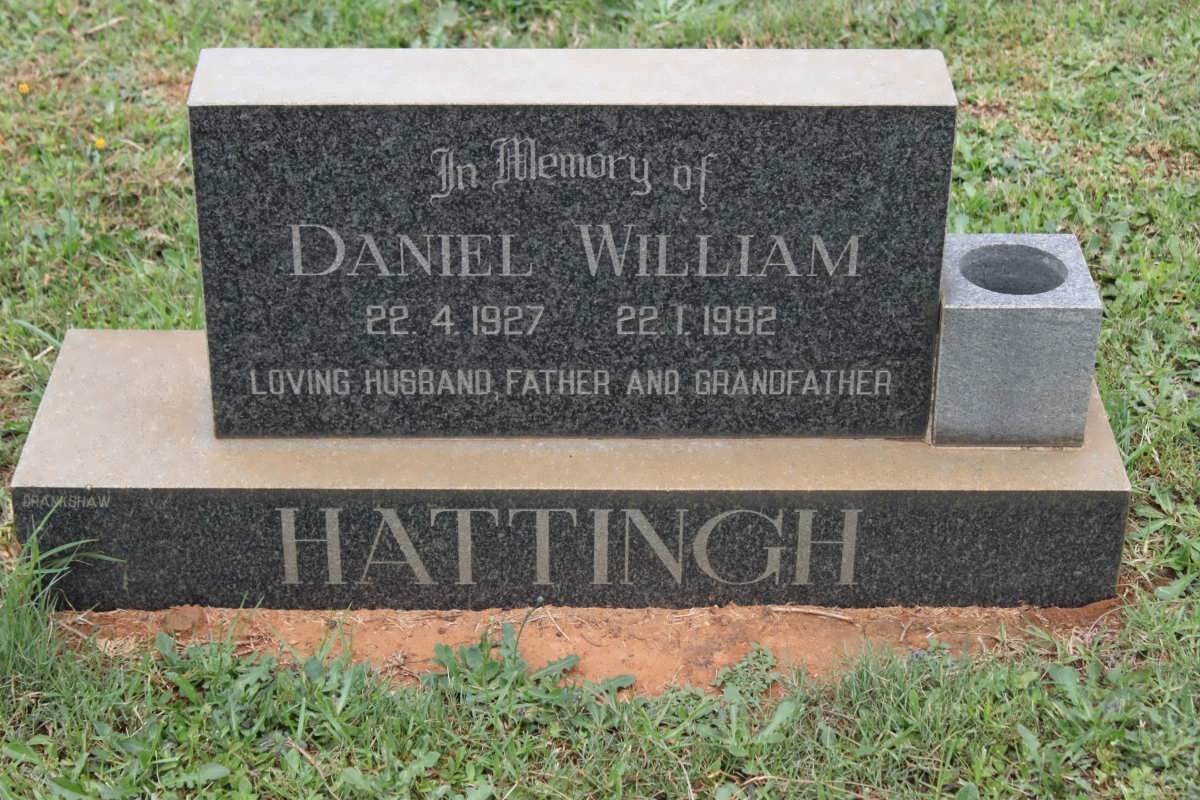 HATTINGH Daniel William 1927-1992