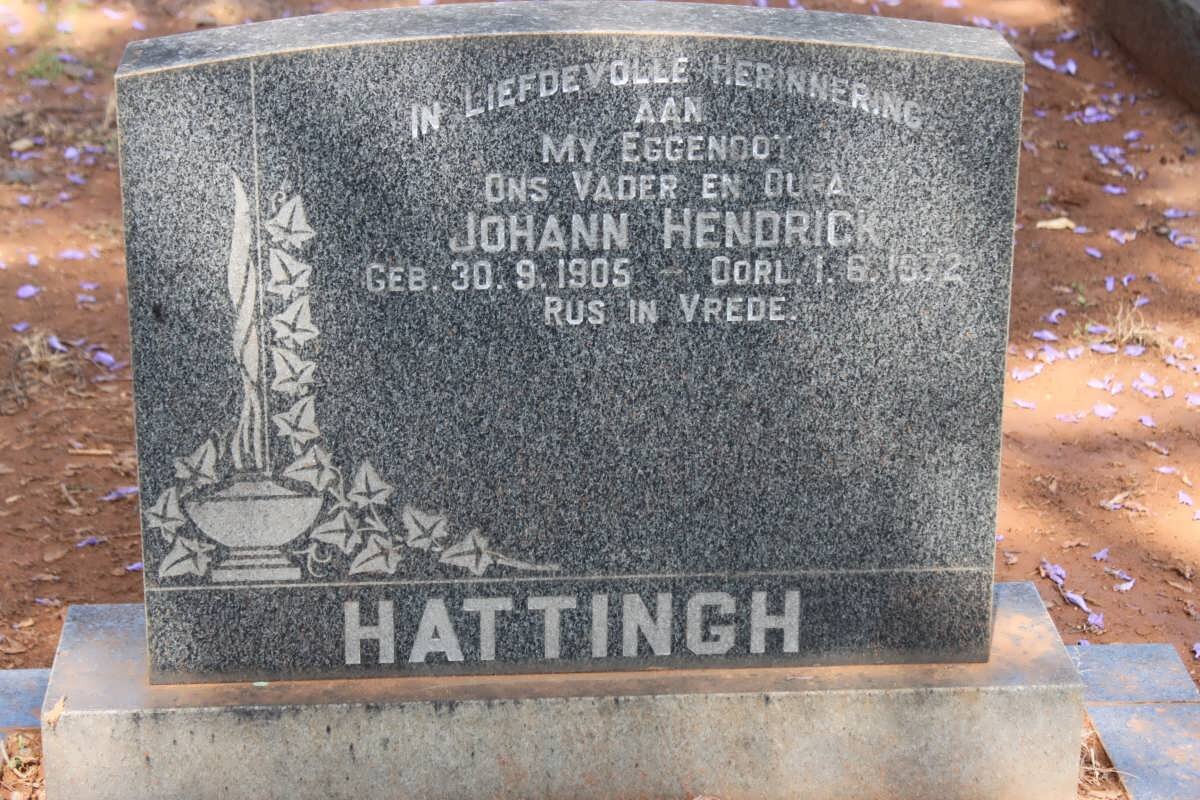 HATTINGH Johann Hendrick 1905-1972