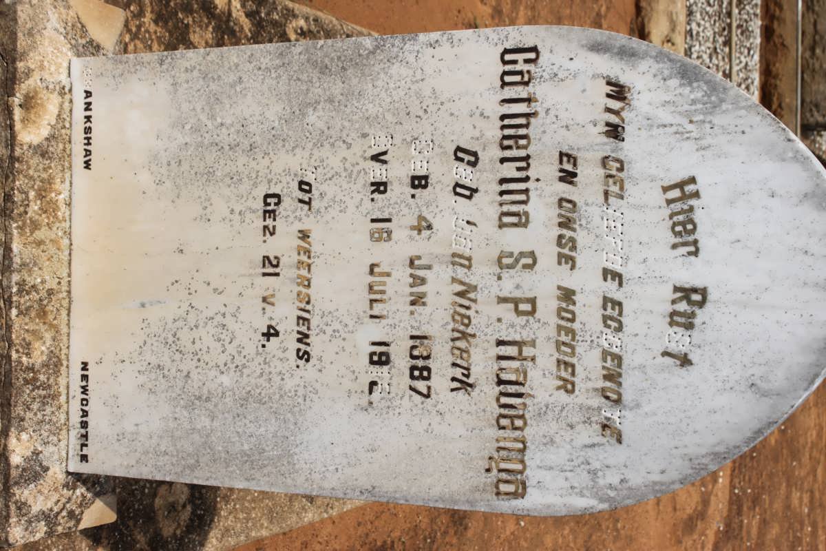 HAVENGA Catherina S.P. nee VAN NIEKERK 1887-1913