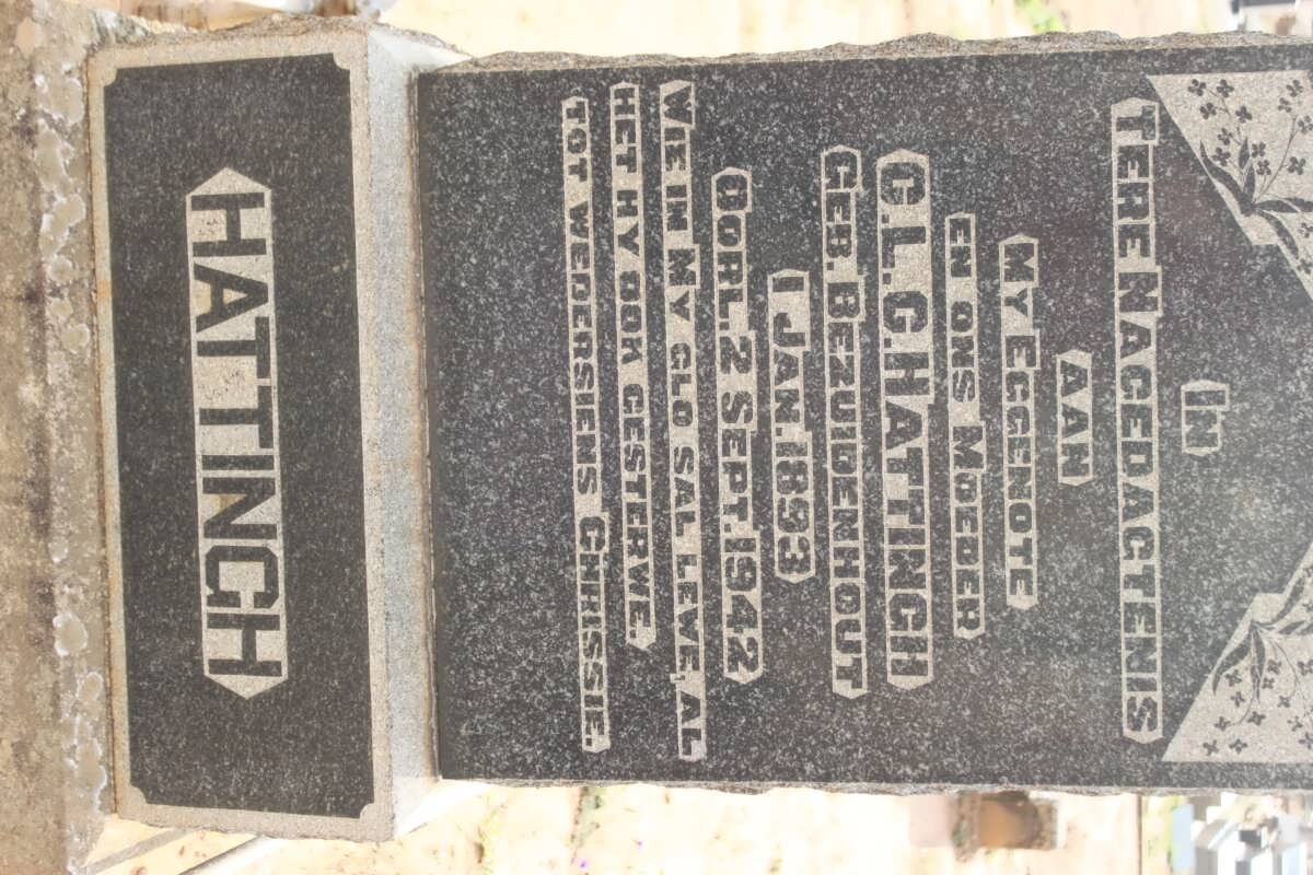 HATTINGH C.L.C. nee BEZUIDENHOUT 1893-1942