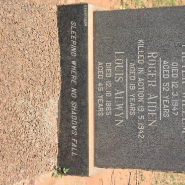 HEERDEN Pieter Willem,van -1947 :: VAN HEERDEN Roger Aiden -1942:: VAN HEERDEN Lois Alwyn -1965