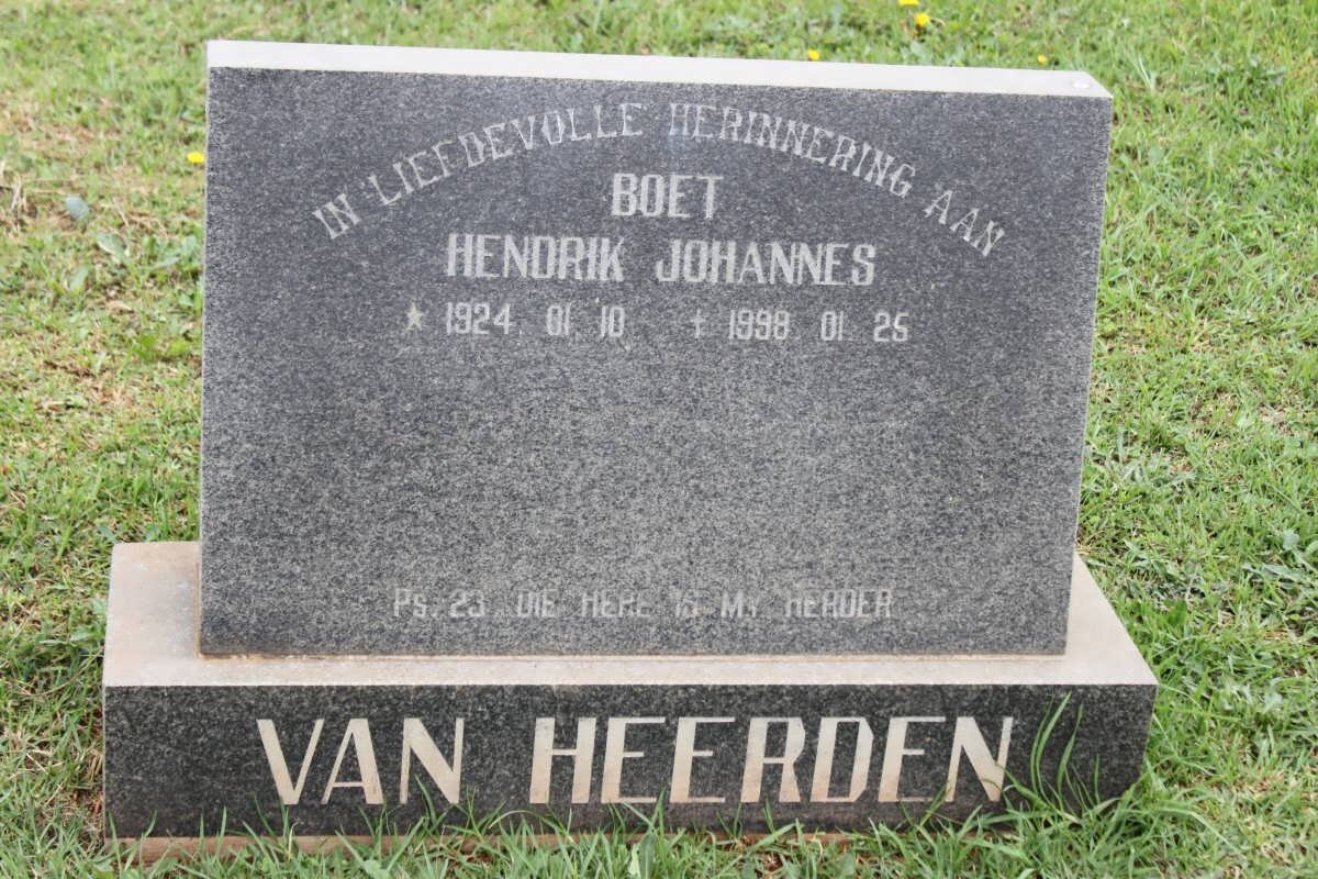 HEERDEN Hendrik Johannes, van 1924-1998