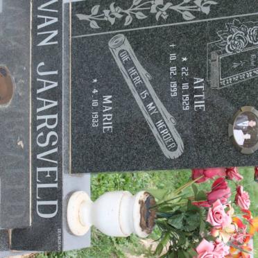 JAARSVELD Attie 1929-1999 &amp; Marie 1933-