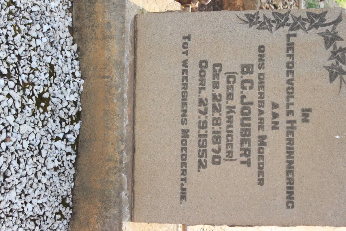 JOUBERT B.C. nee KRUGER 1870-1952