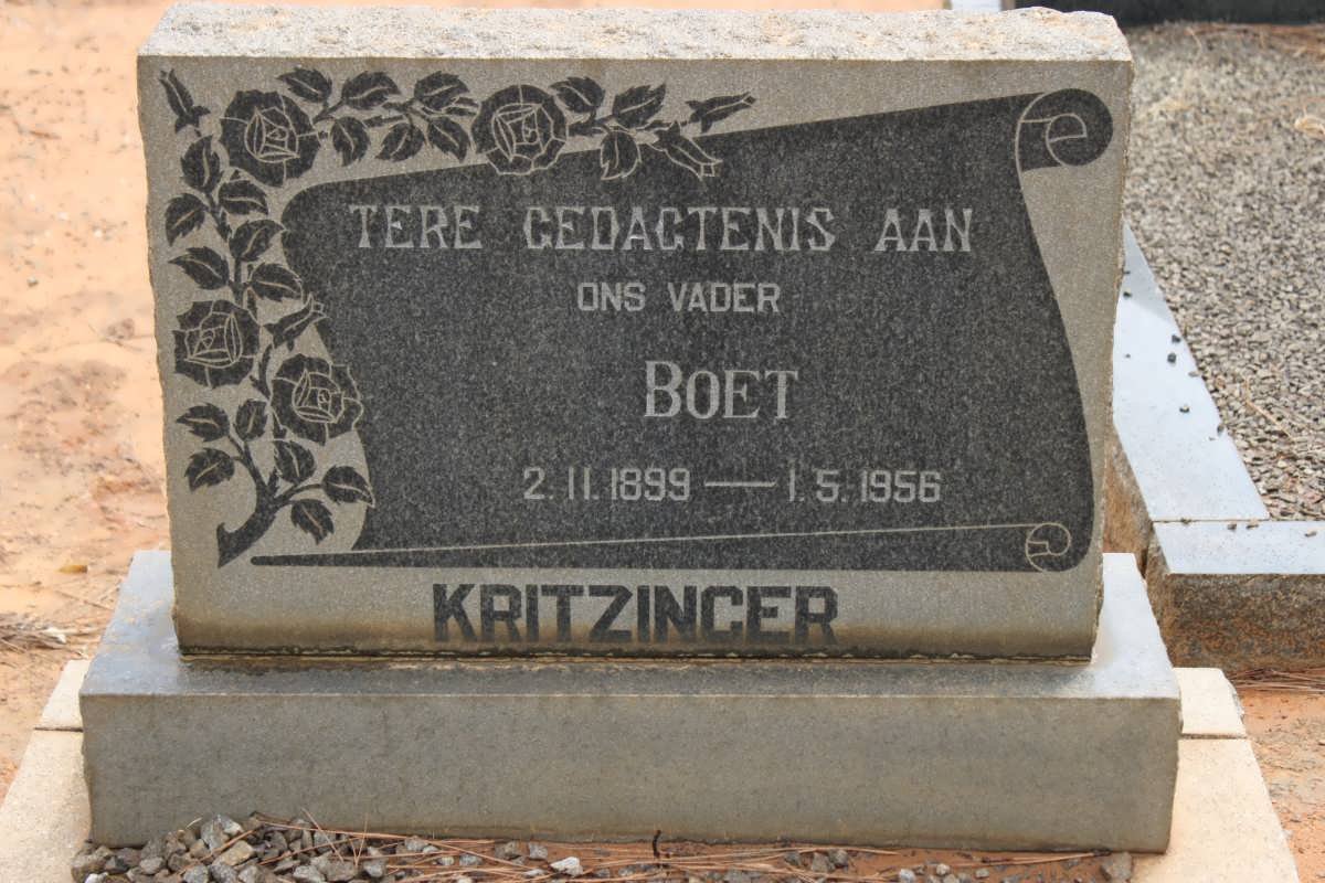 KRITZINGER Boet 1899-1956