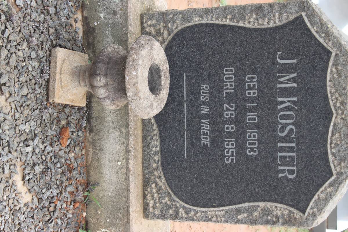 KOSTER J.M. 1903-1955
