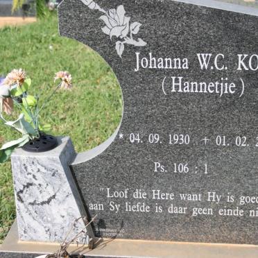 KOK Johanna W.C. 1930-2006