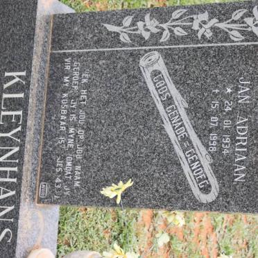 KLEYNHANS Jan Adriaan 1934-1998